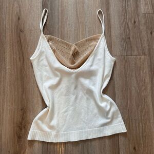 White Tank with Sparkle Accents